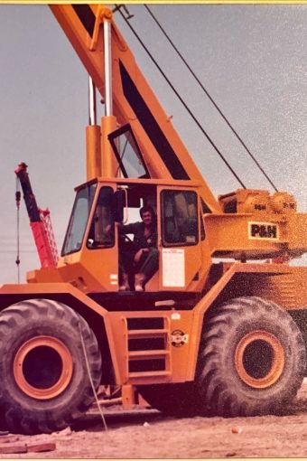 Historic heavy equipment showcasing early construction work in Sarnia Ontario